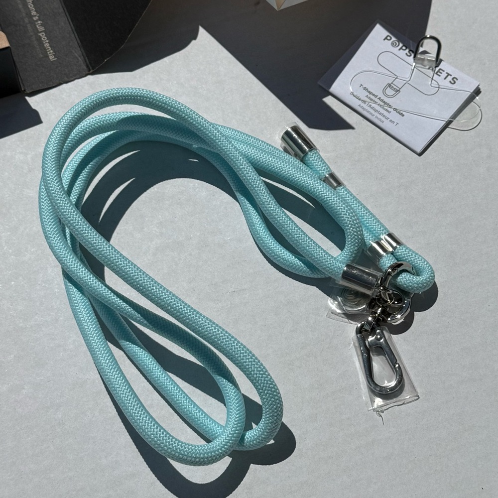 Popsockets Teal Crossbody Phone Strap Adjustable Lightweight Blue